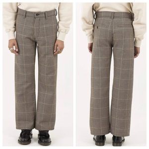 Marni Houndstooth Wool Check Pants Cigar